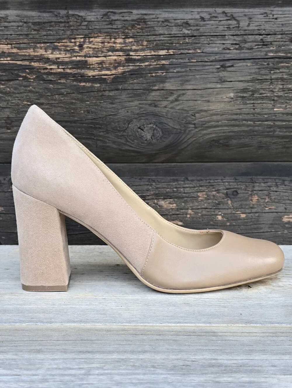 Naturalizer Rhea Office Siren Minimalist Suede Block Heel Comfort Pumps 8M